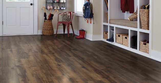 Maple Hardwood in mudroom